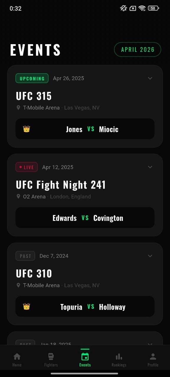 Beton Open MMA fighters screen